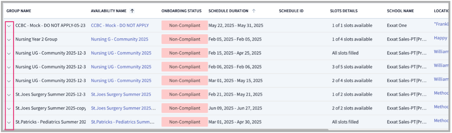 group compliance down caret.png